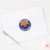 Arizona Round Emblem Ronde Sticker (Envelop)