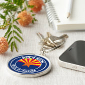 Arizona Round Emblem Sleutelhanger (Zijkant)