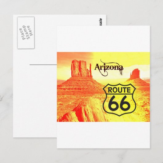 Arizona Route 66 Briefkaart (Voorkant / Achterkant)