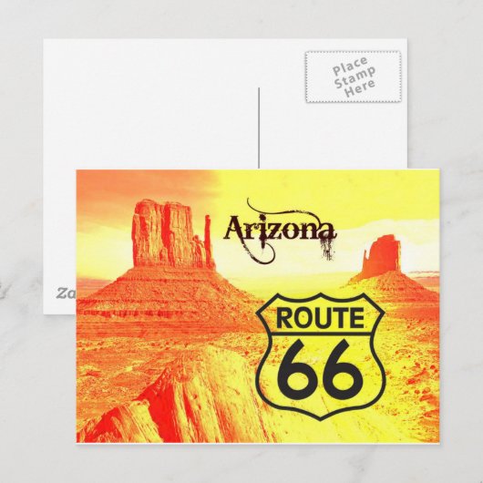 Arizona Route 66 Briefkaart (Voorkant / Achterkant)