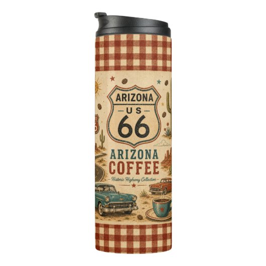 Arizona Route 66 Desert Diner Reis Sip Thermosbeker (Geroteerd rechts)