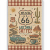 Arizona Route 66 Desert Diner Roadside Sticker (Voorkant)