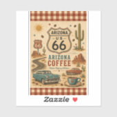 Arizona Route 66 Desert Diner Roadside Sticker (Vel)