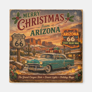 Arizona Route 66 Kerst Koelkast Decor Magneet