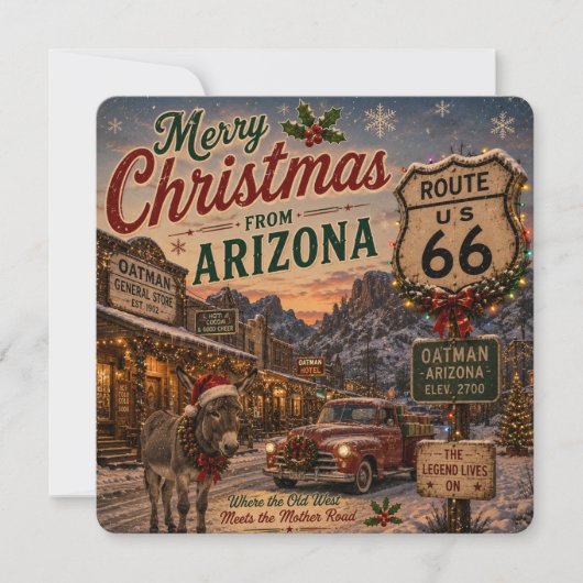 Arizona Route 66 kerstgroeten (Voorkant)