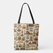 Arizona Route 66 Markt Nomad Tote Bag (Achterkant)