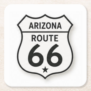 Arizona Route 66 Retro Witte Schild Onderzetter