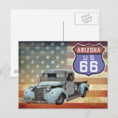 Arizona Route 66 sign briefkaart (Voorkant / Achterkant)