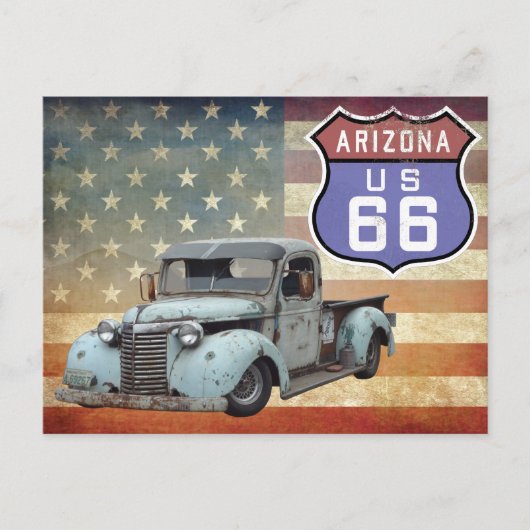 Arizona Route 66 sign briefkaart (Voorkant)