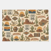 Arizona Route 66 Woestijn Geschenk Inpakpapier Vel (Voorkant 3)