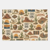 Arizona Route 66 Woestijn Geschenk Inpakpapier Vel (Voorkant 2)