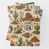 Arizona Route 66 Woestijn Geschenk Inpakpapier Vel (In situ)