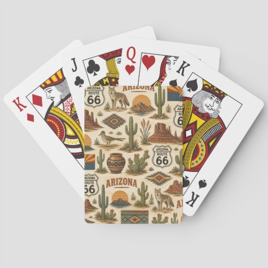 Arizona Route 66 Woestijn Poker Deck (Achterkant)