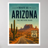 Arizona Route 66 Woestijn Snelweg Muurkunst