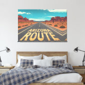 Arizona Route Desert Road Graphic Art Canvas Afdruk (Insitu (Slaapkamer))
