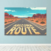 Arizona Route Desert Road Graphic Art Canvas Afdruk (Insitu (Houten vloer))