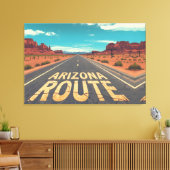 Arizona Route Desert Road Graphic Art Canvas Afdruk (Insitu (Woonkamer))