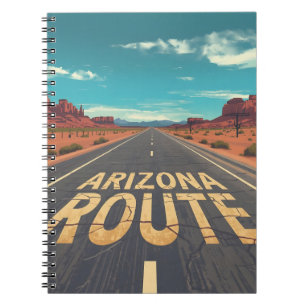 Arizona Route Woestijnweg Grafische Kunst Notitieboek