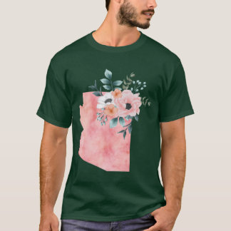 Arizona Roze Bloemen Waterverf Oversized T-shirt