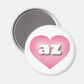 Arizona roze fade hart - Ik hou van az Magneet (Voorkant / Achterkant)