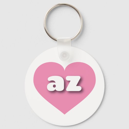 Arizona roze hart - Ik hou van az Sleutelhanger (Voorkant)