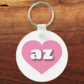 Arizona roze hart - Ik hou van az Sleutelhanger (Voorkant)