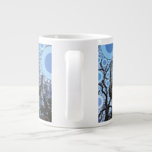 Arizona Saguaro Cactus Concentric Circle Mosaic Grote Koffiekop (Achterkant)