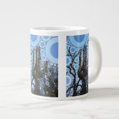 Arizona Saguaro Cactus Concentric Circle Mosaic Grote Koffiekop (Voorkant rechts)