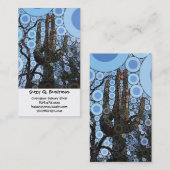 Arizona Saguaro Cactus Concentric Circle Mosaic Visitekaartje (Voorkant / Achterkant)