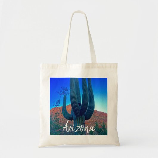 Arizona Saguaro Cactus Desert Tote Bag (Voorkant)