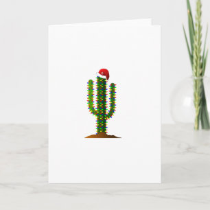 Arizona Saguaro Cactus kerstlampjes Feestdagen Kaart