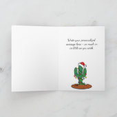 Arizona Saguaro Cactus Kerstmis Feestdagen Kaart (Binnen)