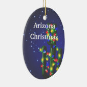 Arizona Saguaro Cactus kerstversier Keramisch Ornament (Rechts)