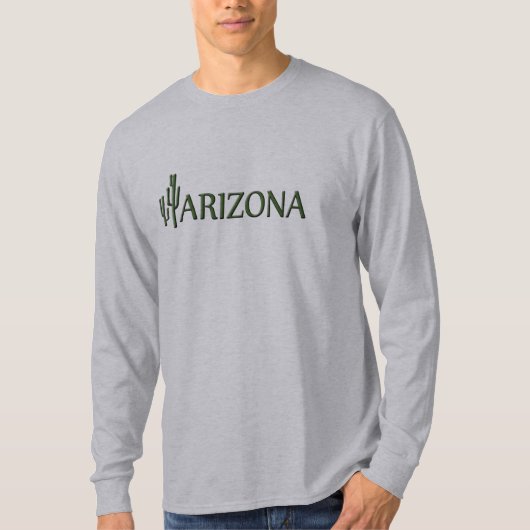 Arizona Saguaro Cactus Long Hoeve T-shirt (Voorkant)