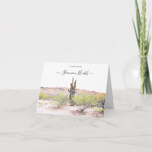 Arizona Saguaro Cactus Personalized Note Kaart (Voorkant)