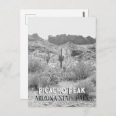 Arizona Saguaro Cactus Picacho Peak Park Briefkaart (Voorkant / Achterkant)