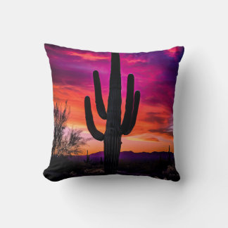 Arizona Saguaro Cactus SouthWestern Desert Sunset Kussen
