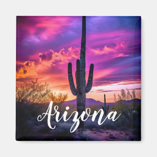 Arizona Saguaro Cactus SouthWestern Desert Sunset Magneet