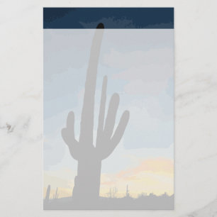 Arizona Saguaro Cactus Southwestern Sunset Briefpapier