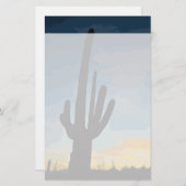 Arizona Saguaro Cactus Southwestern Sunset Briefpapier (Voorkant / Achterkant)