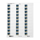 Arizona Saguaro Cactus Southwestern Sunset Etiket (Full Sheet)