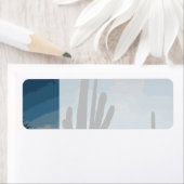 Arizona Saguaro Cactus Southwestern Sunset Etiket (Insitu)