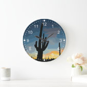 Arizona Saguaro Cactus Southwestern Sunset Grote Klok (Huis)