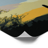 Arizona Saguaro Cactus Southwestern Sunset Poster (Hoek)