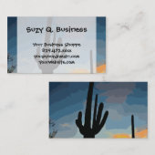 Arizona Saguaro Cactus Southwestern Sunset Visitekaartje (Voorkant / Achterkant)