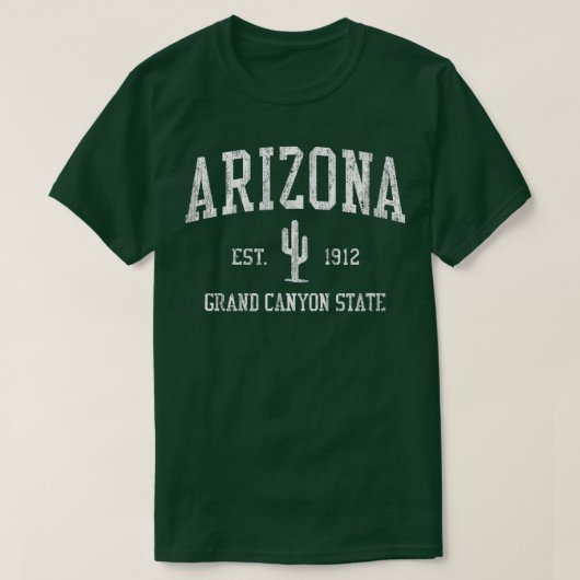 Arizona  Saguaro Cactus Sports Design T-shirt (Design voorkant)