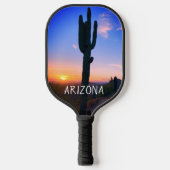 Arizona Saguaro Cactus Sunset - Mijn beste leven Pickleball Paddle (Voorkant)