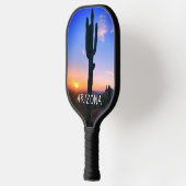 Arizona Saguaro Cactus Sunset - Mijn beste leven Pickleball Paddle (Links)
