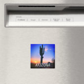Arizona Saguaro Cactus Sunset Souvenir Travel Magneet (Insitu (Vaatwasser))