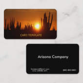 Arizona Saguaro Cactus Sunset Visitekaartje (Voorkant / Achterkant)